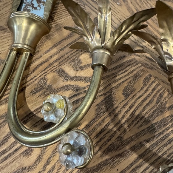 Vintage Brass Wall Sconces - Picture 2 of 10